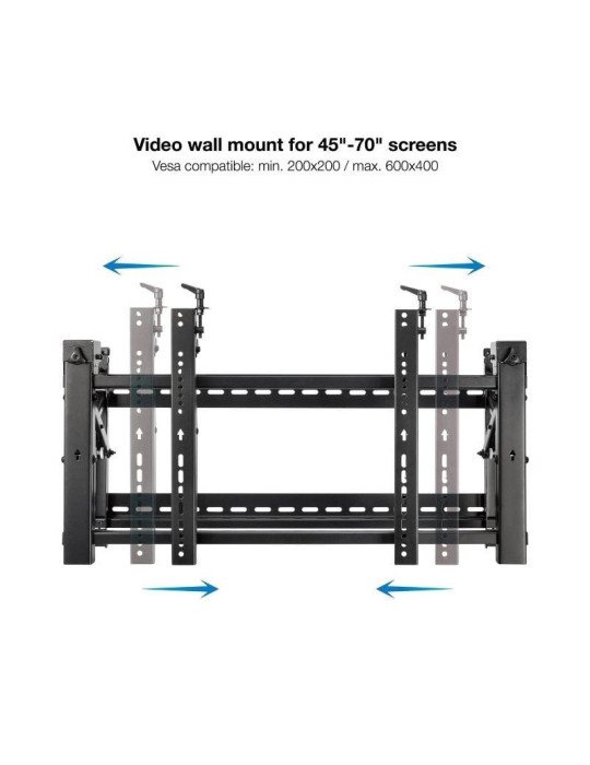 Soporte de Pared para Videowall Inclinable Tooq TQVW4570T para TV de 45-70"/ hasta 70kg