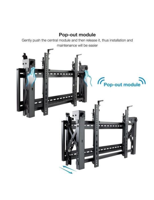 Soporte de Pared para Videowall Inclinable Tooq TQVW5470T para TV de 54-70"/ hasta 70kg