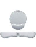 Pack de Reposamuñecas y Alfombrilla Ergonómica Subblim Ergo MemoryFlex/ Plateadas