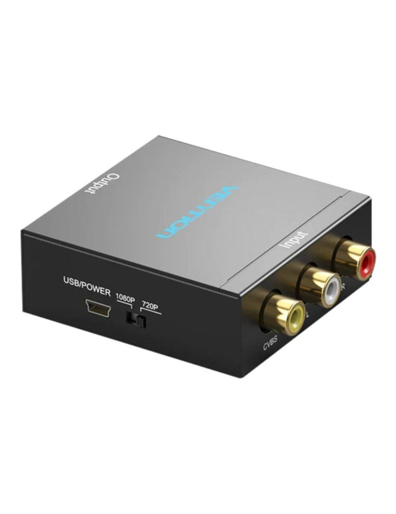 Convertidor RCA a HDMI Vention AEFB0/ RCA Hembra - HDMI Hembra - MiniUSB Hembra