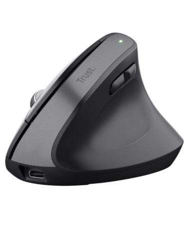 Ratón Vertical Inalámbrico Trust Bayo+/ Batería Recargable/ Hasta 2400 DPI