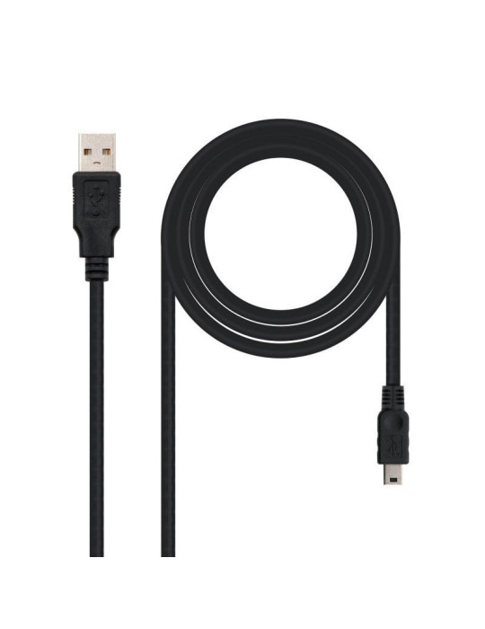 Cable USB 2.0 Nanocable 10.01.0400/ USB Macho - MiniUSB Macho/ 50cm/ Negro Cable USB 2.0 Nanocable 10.01.0400/ USB Macho - MiniUSB Macho/ 50cm/ Negro