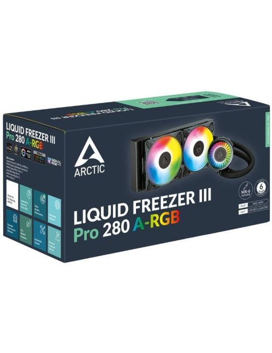 Sistema de Refrigeración Líquida Arctic Liquid Freezer III Pro 280 A-RGB/ Negro
