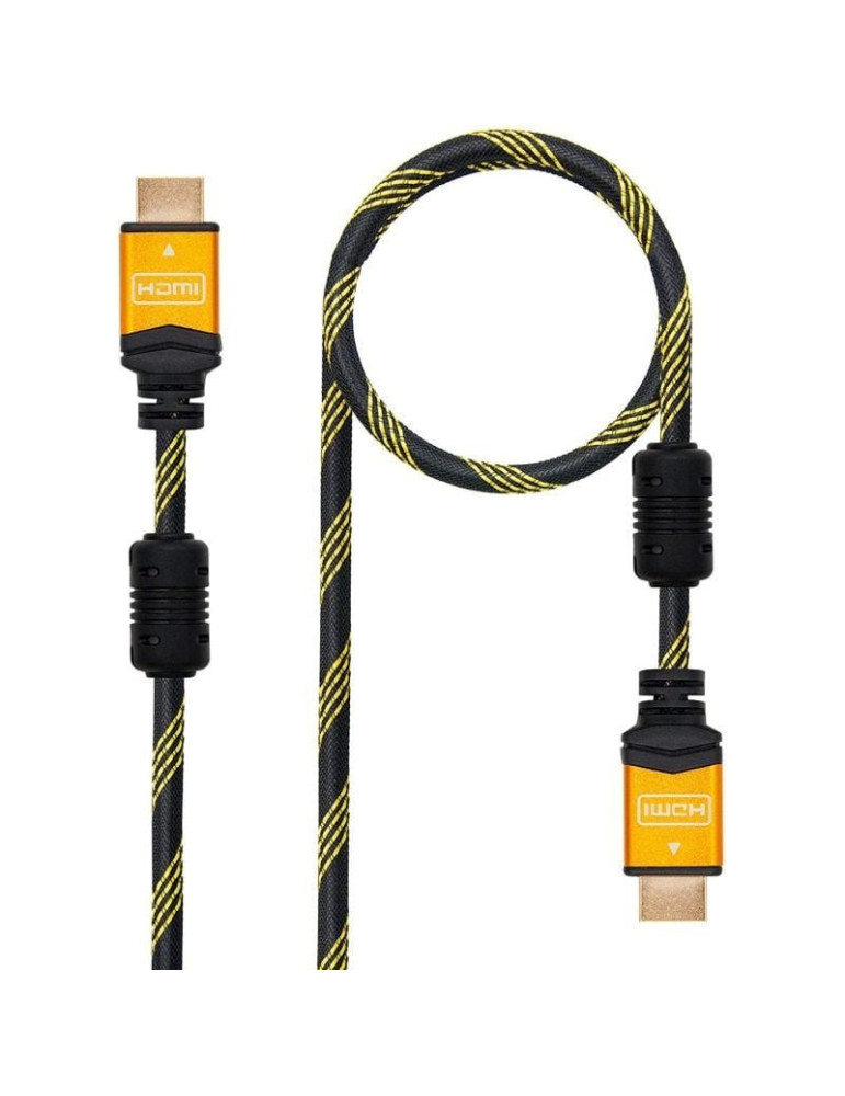 Cable HDMI 2.0 4K Nanocable 10.15.1602/ HDMI Macho - HDMI Macho/ 1.5m/ Negro/ Naranja Cable HDMI 2.0 4K Nanocable 10.15.1602/ HDMI Macho - HDMI Macho/ 1.5m/ Negro/ Naranja