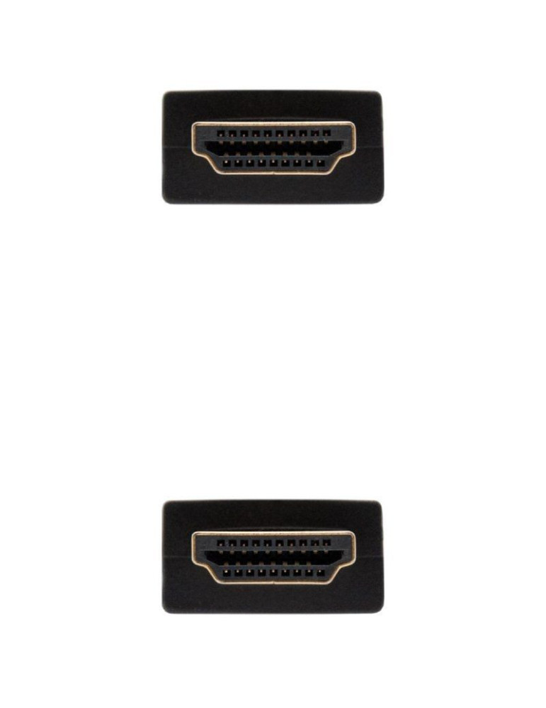 Cable HDMI 2.0 4K Nanocable 10.15.3802/ HDMI Macho - HDMI Macho/ 2m/ Negro