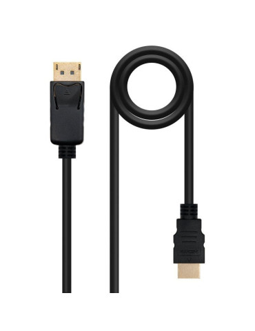 Cable Conversor Nanocable 10.15.4300/ Displayport Macho - HDMI Macho/ 50cm/ Negro 2
