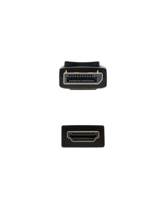 Cable Conversor Nanocable 10.15.4300/ Displayport Macho - HDMI Macho/ 50cm/ Negro