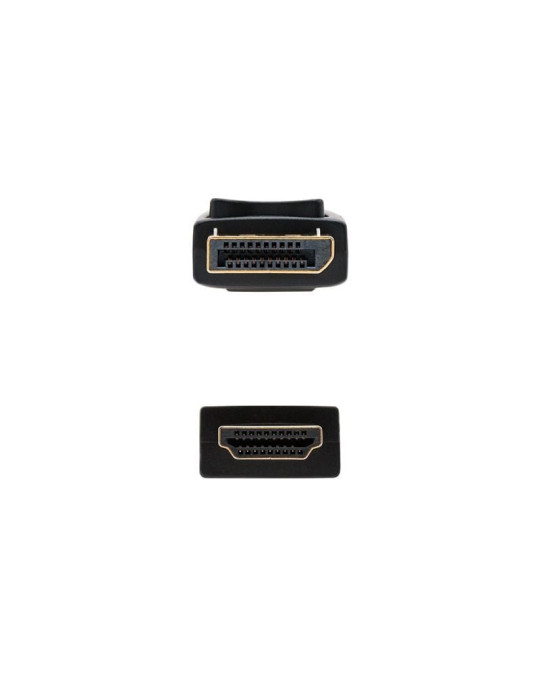 Cable DisplayPort Nanocable 10.15.4302/ DisplayPort Macho - HDMI Macho/ 2m/ Negro