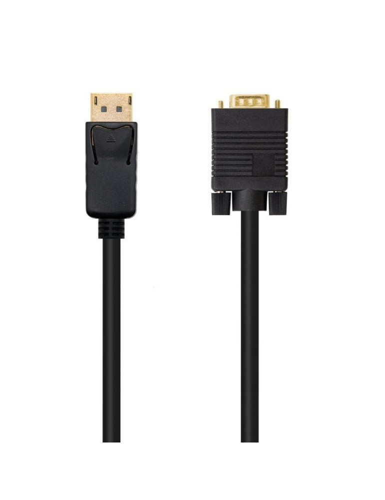 Cable Conversor Nanocable 10.15.4401/ DisplayPort Macho - VGA Macho/ 1m/ Negro Cable Conversor Nanocable 10.15.4401/ DisplayPort Macho - VGA Macho/ 1m/ Negro