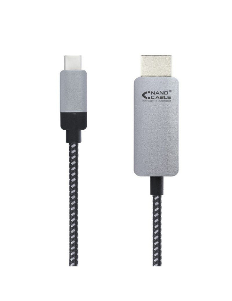 Cable Conversor Nanocable 10.15.5102/ USB Tipo-C Macho - HDMI Macho/ 1.8m/ Negro Cable Conversor Nanocable 10.15.5102/ USB Tipo-C Macho - HDMI Macho/ 1.8m/ Negro