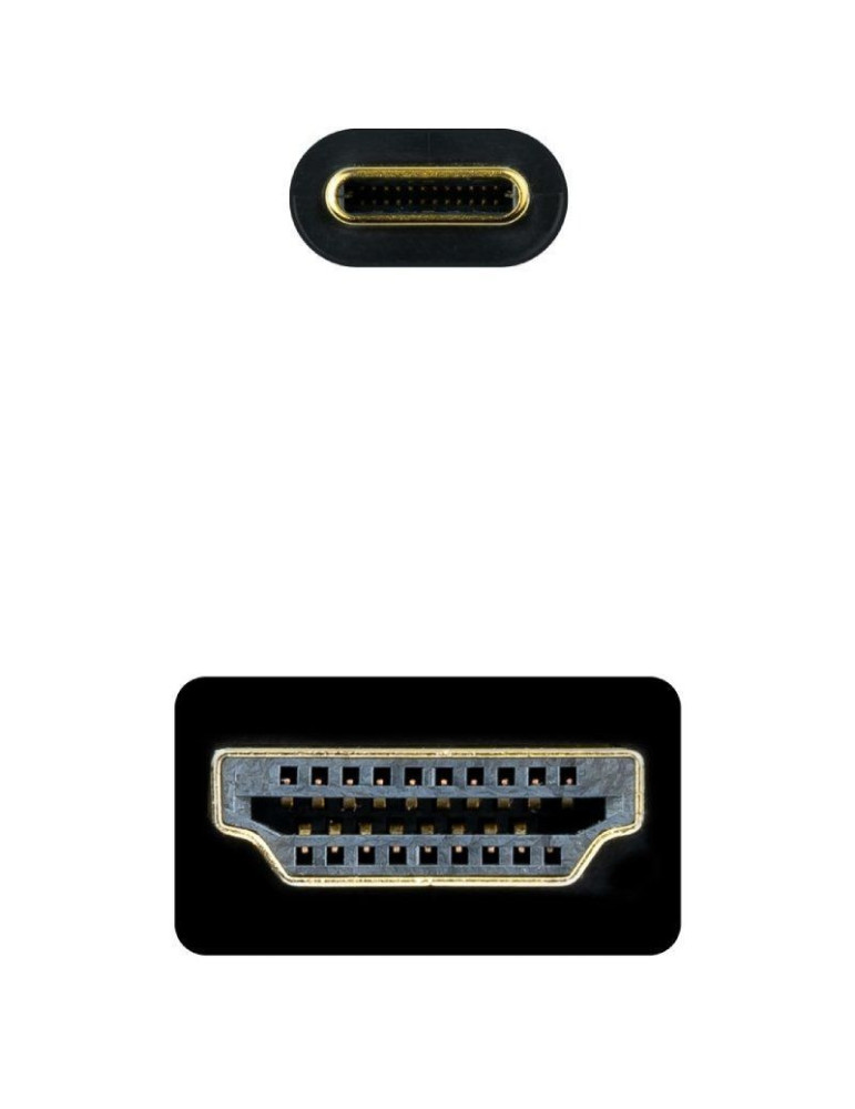 Cable Conversor Nanocable 10.15.5105/ USB Tipo-C Macho - HDMI Macho/ 5m/ Negro