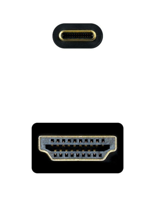 Cable Conversor Nanocable 10.15.5105/ USB Tipo-C Macho - HDMI Macho/ 5m/ Negro