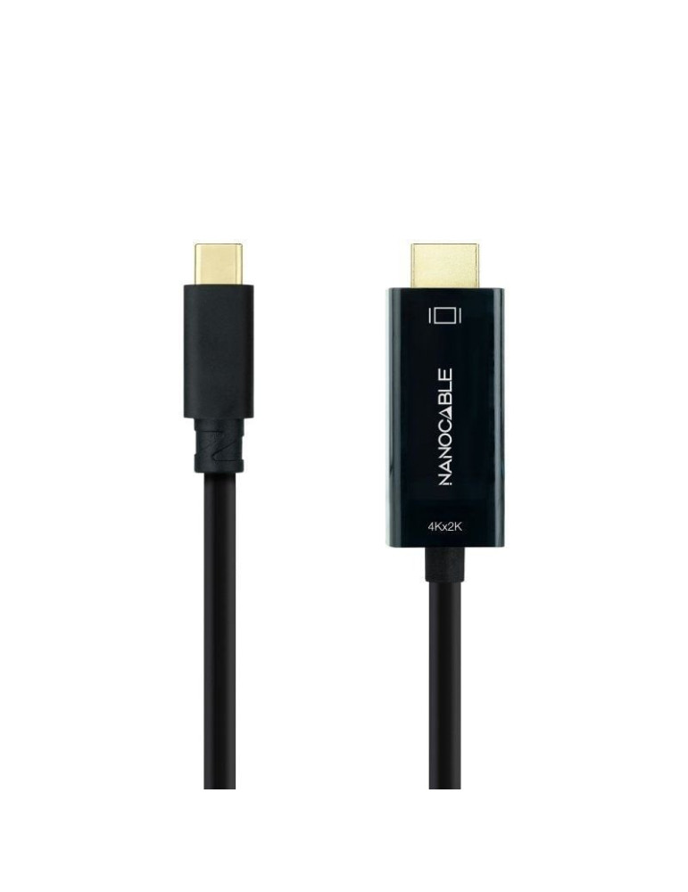 Cable Conversor Nanocable 10.15.5133/ USB Tipo-C Macho - HDMI Macho/ 3m/ Negro Cable Conversor Nanocable 10.15.5133/ USB Tipo-C Macho - HDMI Macho/ 3m/ Negro
