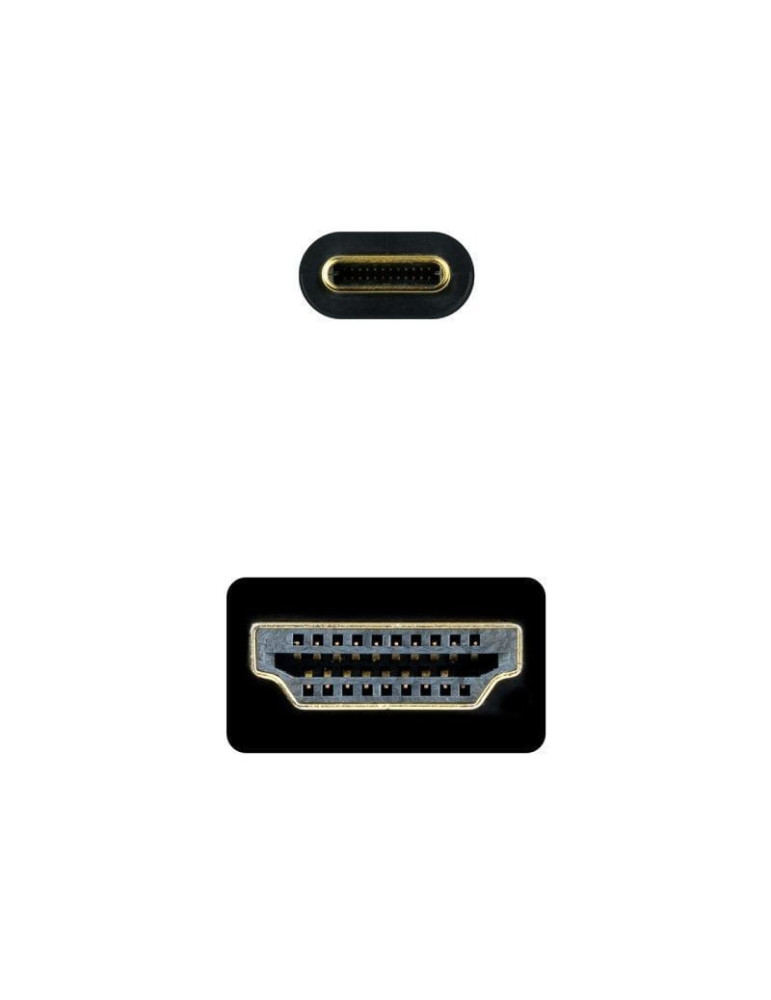Cable Conversor Nanocable 10.15.5133/ USB Tipo-C Macho - HDMI Macho/ 3m/ Negro