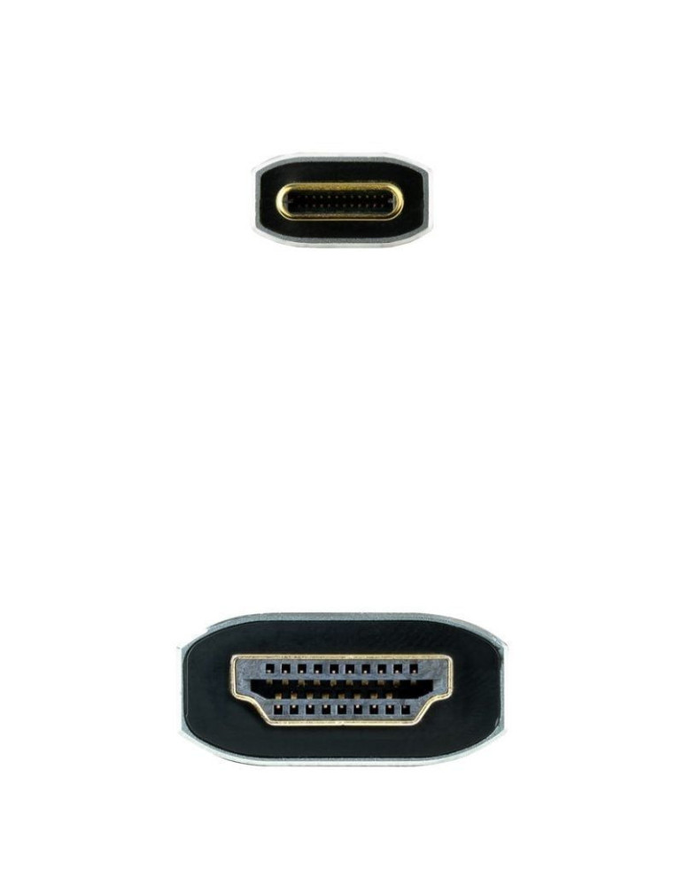 Cable Conversor Nanocable 10.15.5162/ USB Tipo-C Macho - HDMI Macho/ 1.8m/ Negro