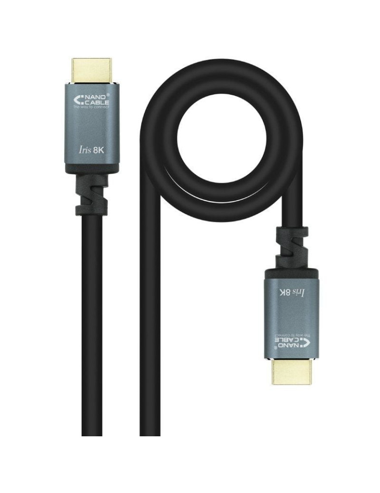 Cable HDMI 2.1 IRIS 8K Nanocable 10.15.8010/ HDMI Macho - HDMI Macho/ 10m/ Negro Cable HDMI 2.1 IRIS 8K Nanocable 10.15.8010/ HDMI Macho - HDMI Macho/ 10m/ Negro