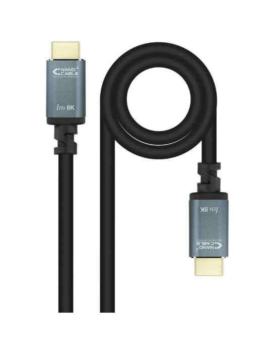 Cable HDMI 2.1 IRIS 8K Nanocable 10.15.8010/ HDMI Macho - HDMI Macho/ 10m/ Negro Cable HDMI 2.1 IRIS 8K Nanocable 10.15.8010/ HDMI Macho - HDMI Macho/ 10m/ Negro