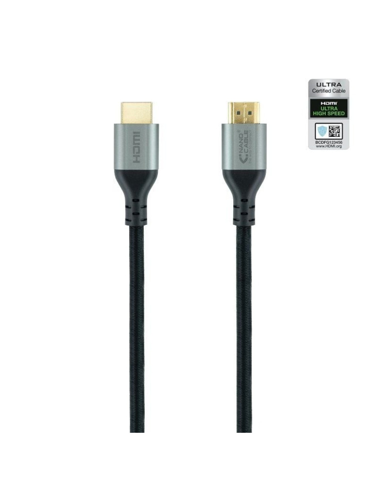 Cable HDMI 2.1 8K Nanocable 10.15.8102/ HDMI Macho - HDMI Macho/ 2m/ Certificado/ Negro Cable HDMI 2.1 8K Nanocable 10.15.8102/ HDMI Macho - HDMI Macho/ 2m/ Certificado/ Negro