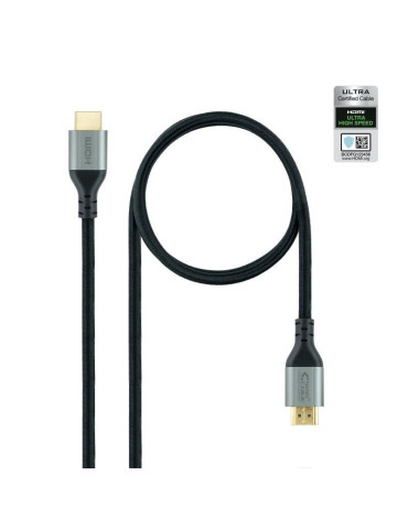Cable HDMI 2.1 8K Nanocable 10.15.8102/ HDMI Macho - HDMI Macho/ 2m/ Certificado/ Negro 2