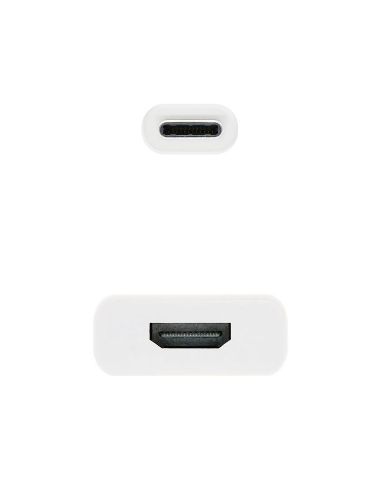 Conversor Nanocable 10.16.4102/ USB Tipo-C Macho - HDMI Hembra/ 15cm/ Blanco