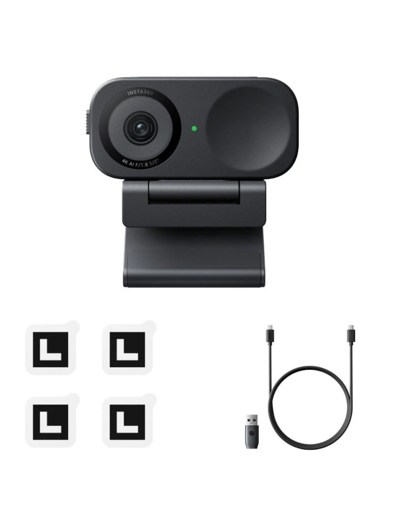 Webcam Insta360 Link 2C/ Seguimiento de IA/ Control por gestos/ 3840 x 2160 4K UHD