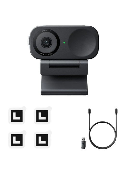 Webcam Insta360 Link 2C/ Seguimiento de IA/ Control por gestos/ 3840 x 2160 4K UHD
