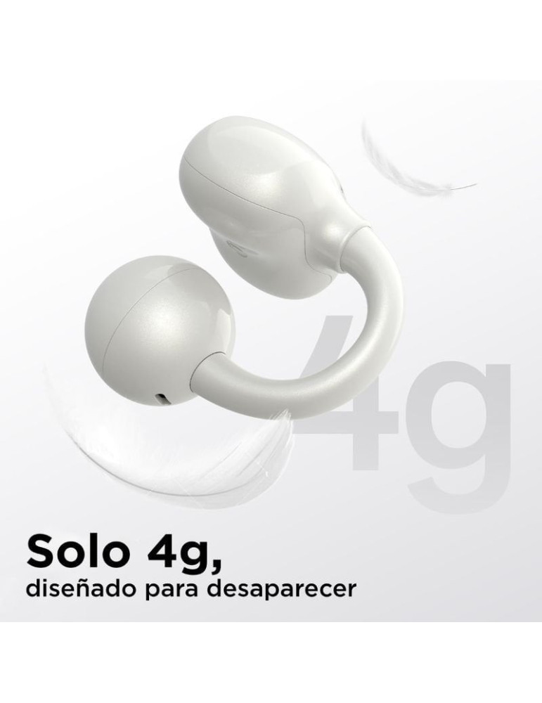 Auriculares Deportivos de Conducción Aérea OpenRock E OPACE02 V2 con estuche de carga/ Autonomía 7h/ Blancos