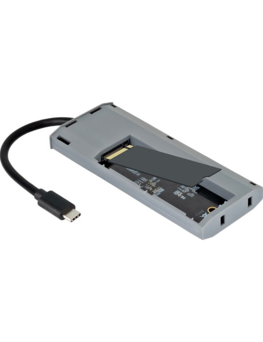 Docking/Caja Externa USB Tipo-C TooQ TQE-2241G/ Ranura SSD M.2/ 1xHDMI/ 2xUSB/ 1xUSB Tipo-C/ 1xLector Tarjetas/ 1xUSB Tipo-C PD