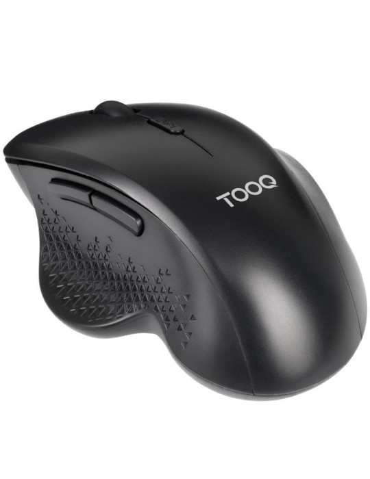 Ratón Ergonómico Inalámbrico TooQ TQMWG-1105-B/ Hasta 1600 DPI