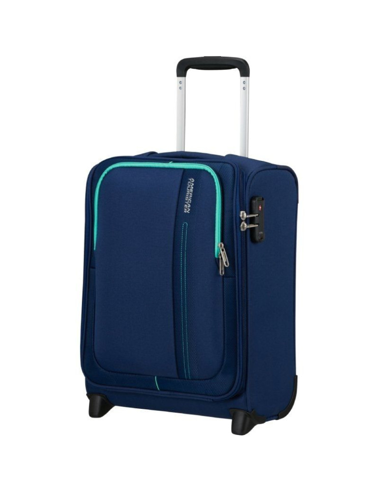 Maleta de Cabina American Tourister Sea Seeker Upright/ 45x36x20cm/ 2 Ruedas/ Marino Combate