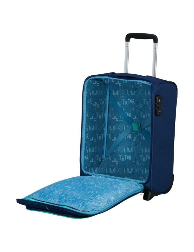 Maleta de Cabina American Tourister Sea Seeker Upright/ 45x36x20cm/ 2 Ruedas/ Marino Combate