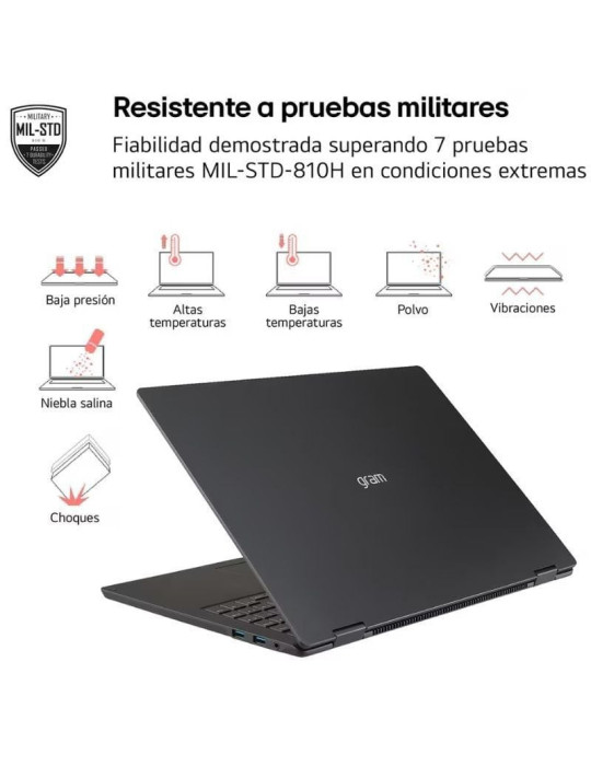 Portátil LG Gram 14Z90S-V.AP75B Intel Core Ultra 7-155H/ 16GB/ 512GB SSD/ 14"/ Win11 Pro
