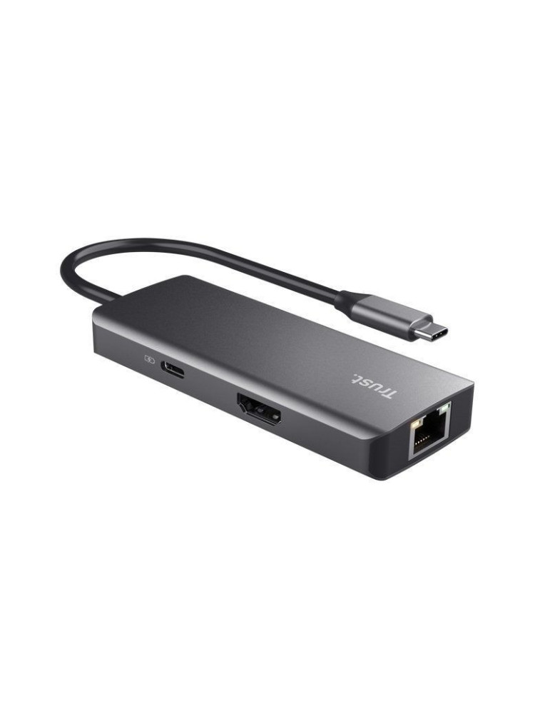 Docking USB Tipo-C Trust Dalyx/ 2xUSB/ 2xUSB Tipo-C/ 1xHDMI 4K/ 1xRJ45/ Gris