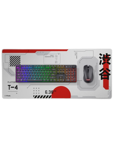 Alfombrilla Trust Gaming GXT 759 XXL/ 900 x 400 x 3mm/ Blanca 2