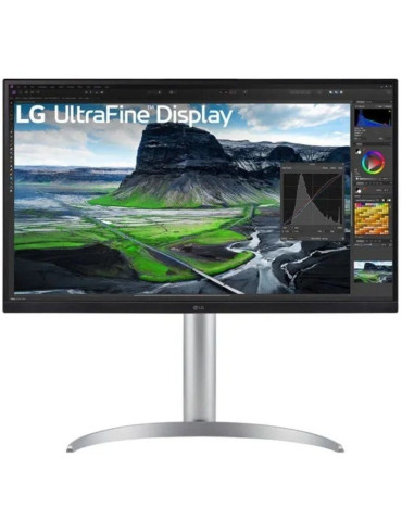 Monitor Profesional LG 27UQ850-W 27"/ 4K/ Multimedia/ Regulable en altura/ Plata