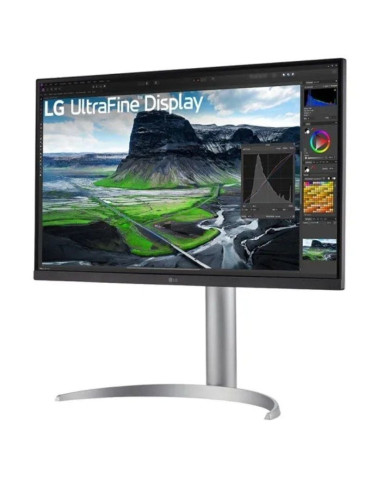 Monitor Profesional LG 27UQ850-W 27"/ 4K/ Multimedia/ Regulable en altura/ Plata 2