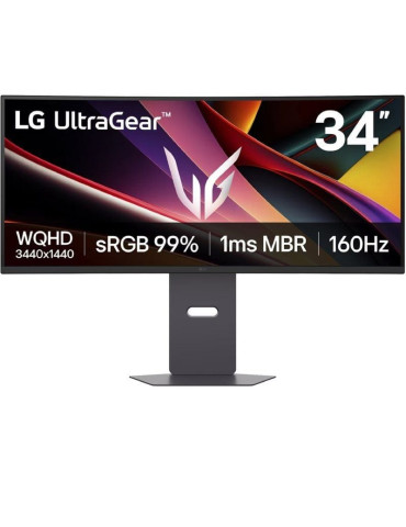 Monitor Gaming Ultraparonámico Curvo LG UltraGear 34G600A-B 34"/ WQHD/ Multimedia/ 5ms/ 160Hz/ VA/ Regulable en Altura/ Negro