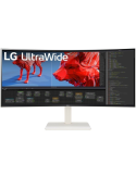 Monitor Profesional Ultrapanorámico Curvo LG 38BR85QC-W 38"/ WQHD+/ Multimedia/ Regulable en Altura/ Blanco