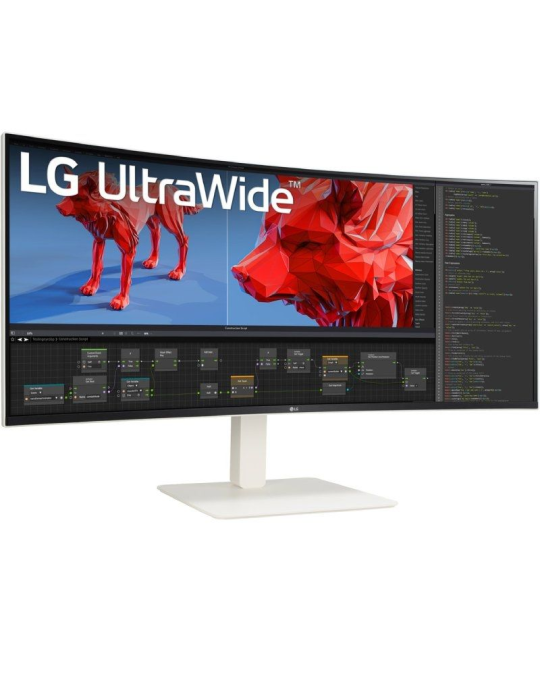 Monitor Profesional Ultrapanorámico Curvo LG 38BR85QC-W 38"/ WQHD+/ Multimedia/ Regulable en Altura/ Blanco