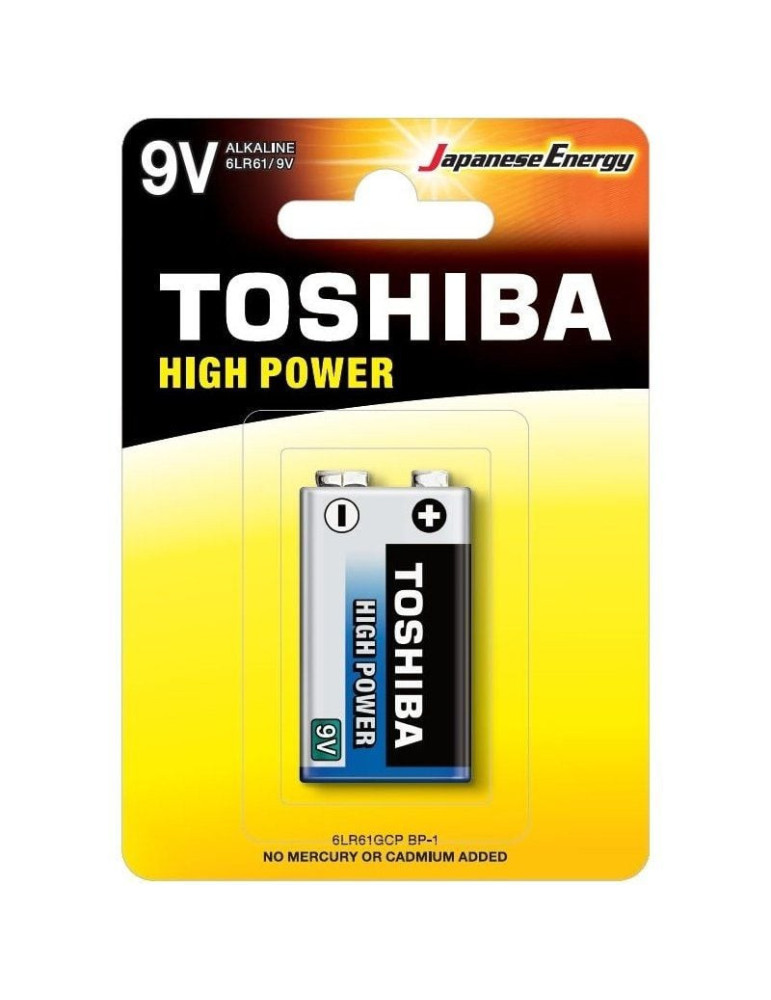 Pila 9V Toshiba 6LR61/ 9V/ Alcalina Pila 9V Toshiba 6LR61/ 9V/ Alcalina