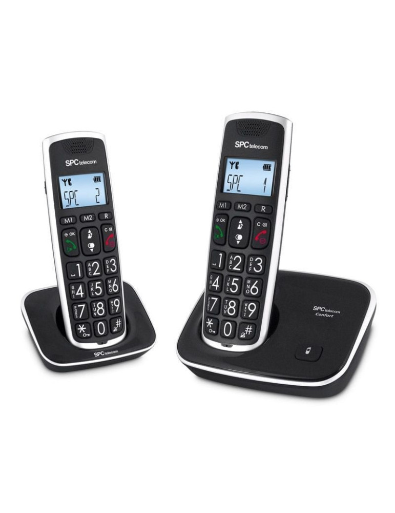 Teléfono Inalámbrico SPC Comfort Kaiser 7609N/ Pack DUO/ Negro Teléfono Inalámbrico SPC Comfort Kaiser 7609N/ Pack DUO/ Negro