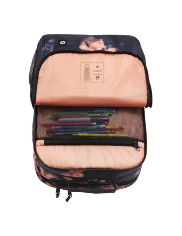 Mochila HP Campus XL 7J593AA para Portátiles hasta 16"/ Negra y Naranja 2