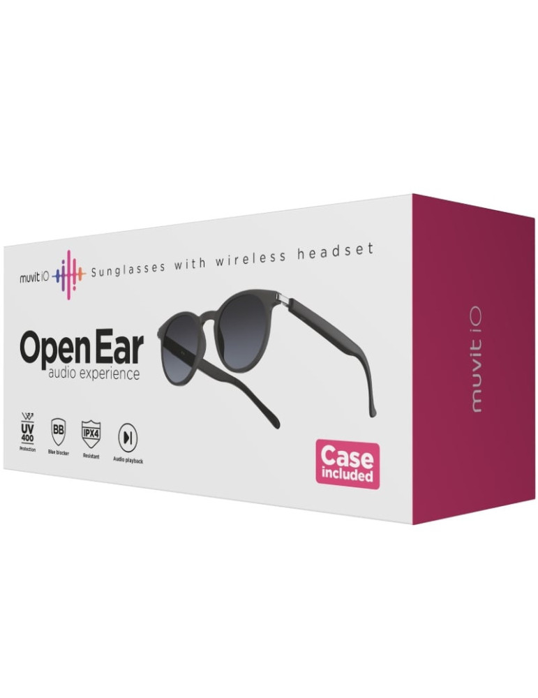 Gafas de Sol Inteligentes Muvit IO MIOAGL001/ Negras Mate