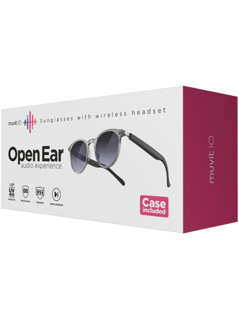 Gafas de Sol Inteligentes Muvit IO MIOAGL002/ Gris Transparente