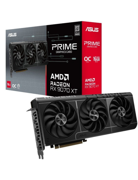 Tarjeta Gráfica Asus Prime Radeon RX 9070 XT OC/ 16GB GDDR6 Tarjeta Gráfica Asus Prime Radeon RX 9070 XT OC/ 16GB GDDR6