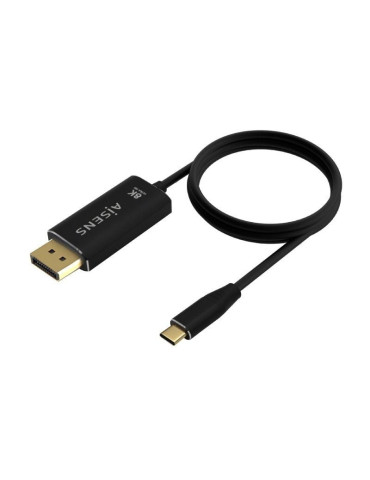 Cable Conversor DisplayPort 8K 60HZ Aisens A109-0686/ USB Tipo-C Macho - DisplayPort Macho/ Hasta 27W/ 1250Mbps/ 80cm/ Negro 2