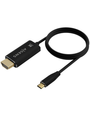Cable Conversor Aisens A109-0711/ USB Tipo-C Macho - HDMI 8K Macho/ Hasta 27W/ 6000Mbps/ 1m/ Negro 2