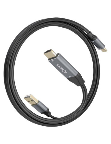 Cable Conversor Aisens A109-0871/ HDMI Macho/ USB Macho - USB Tipo-C Macho/ 1.8m/ Negro 2