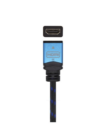 Cable Alargador HDMI Aisens A120-0453/ HDMI Macho - HDMI Hembra/ 2m/ Negro/ Azul 2