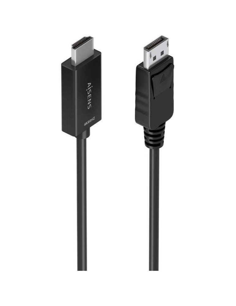 Cable Conversor Aisens A125-0891/ DisplayPort Macho - HDMI 4K Macho/ 60cm/ Negro